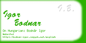 igor bodnar business card